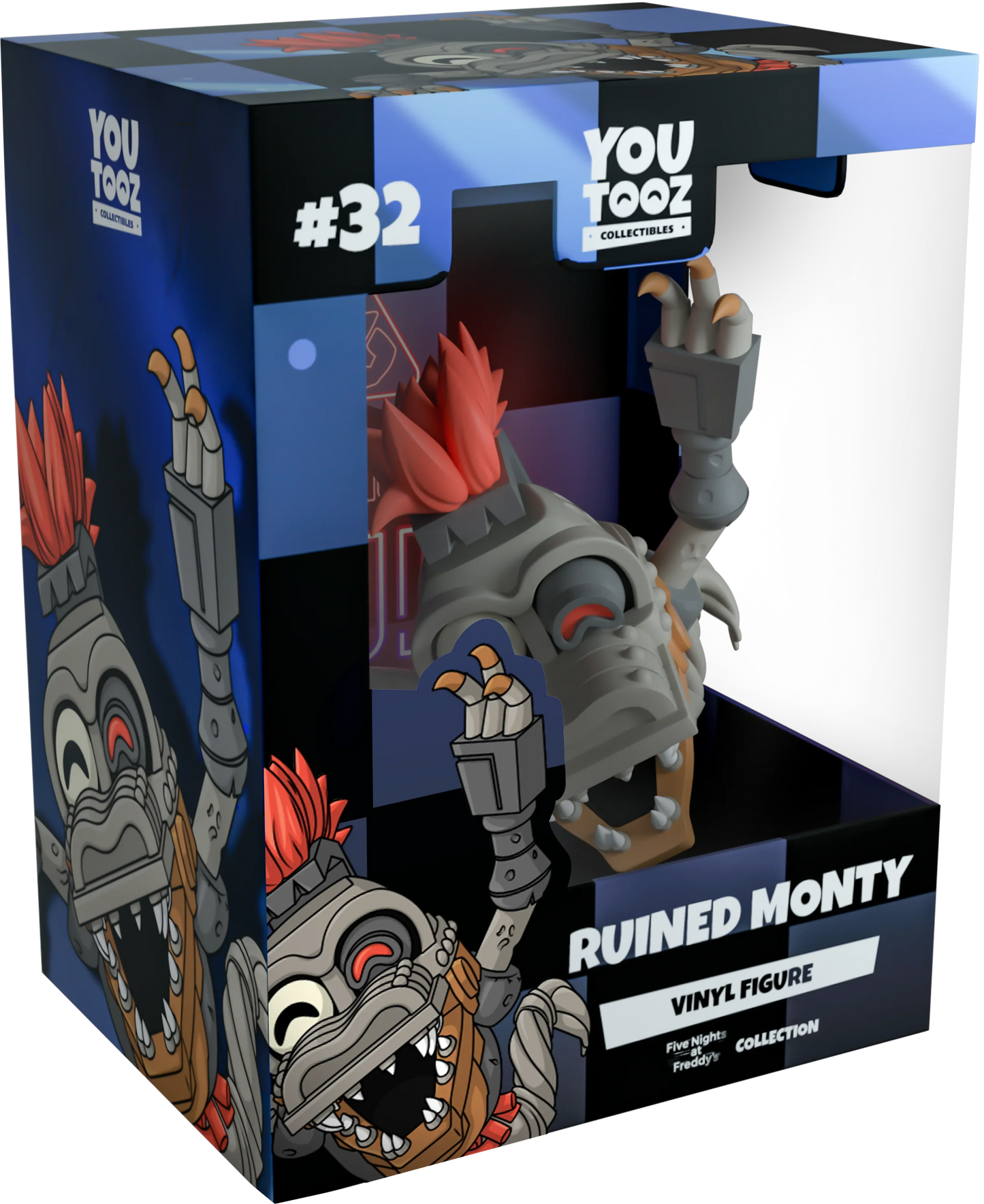 Boxed vinyl figure of Ruined Monty from YouTooz collection