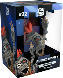 Boxed vinyl figure of Ruined Monty from YouTooz collection