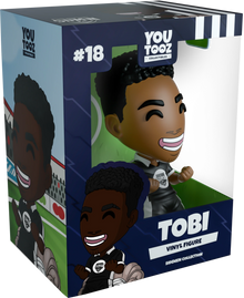 Boxed vinyl figure of a character named Tobi with 'YouTooz' branding. Sidemen FC