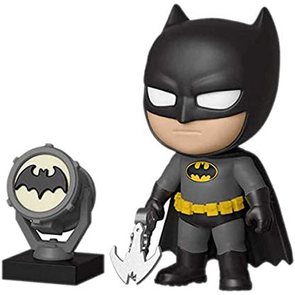 Batman figurine with a light-up emblem on a white background
