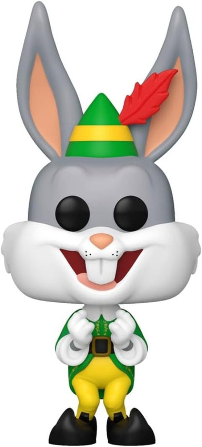Character figurine, Bugs Bunny with a colorful hat and outfit on a white background