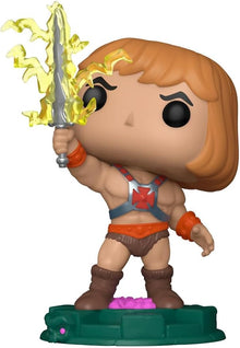 He-Man Funko Pop! vinyl figure of a character with a sword on a white background