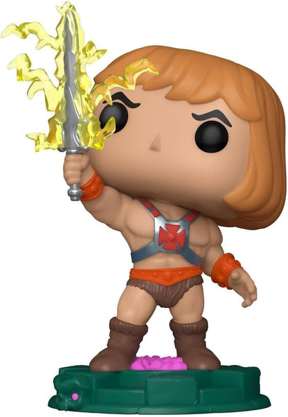 He-Man Funko Pop! vinyl figure of a character with a sword on a white background