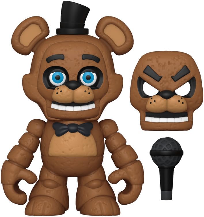 Brown teddy bear-like figure with a top hat, bow tie, and microphone on a white background