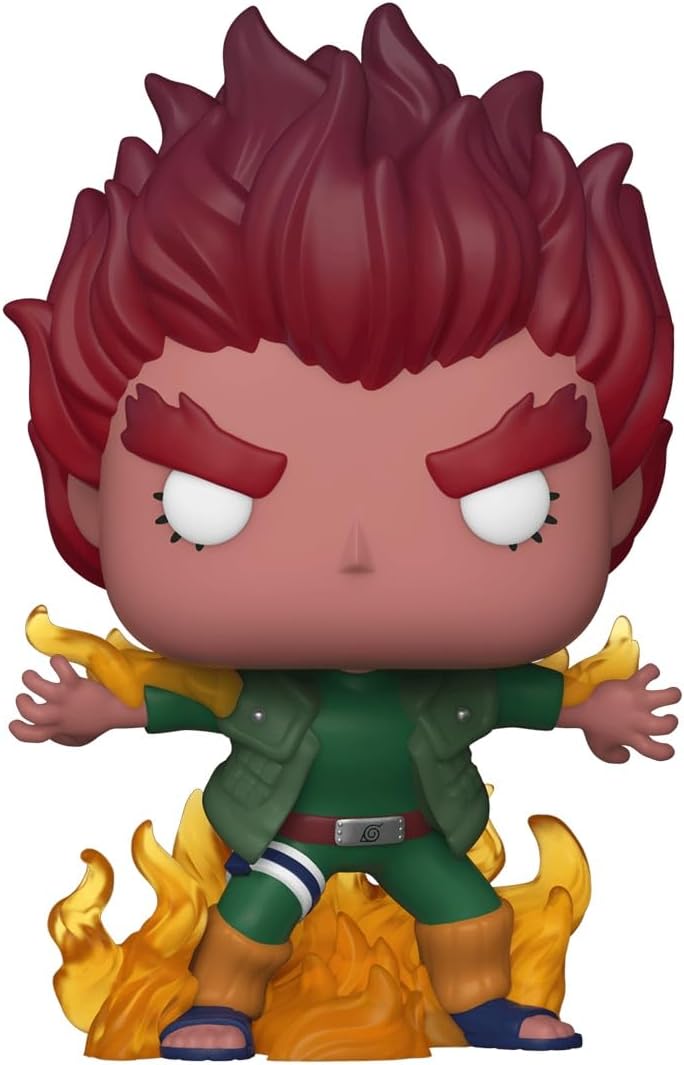 Might Guy Funko Pop! vinyl figure with spiky red hair and green outfit on a white background