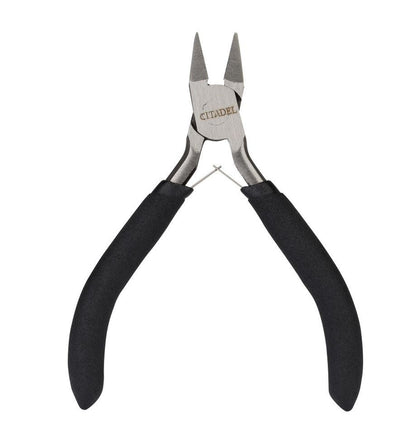 Pair of pliers with black handles and 'Citadel' branding on a white background