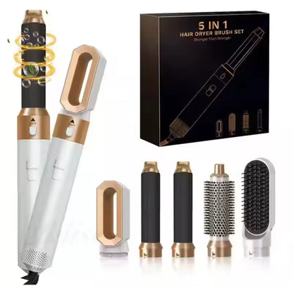 5 in 1 Hair Dryer Hot Comb Set Professional Curling Iron Hair Curler Straightener
