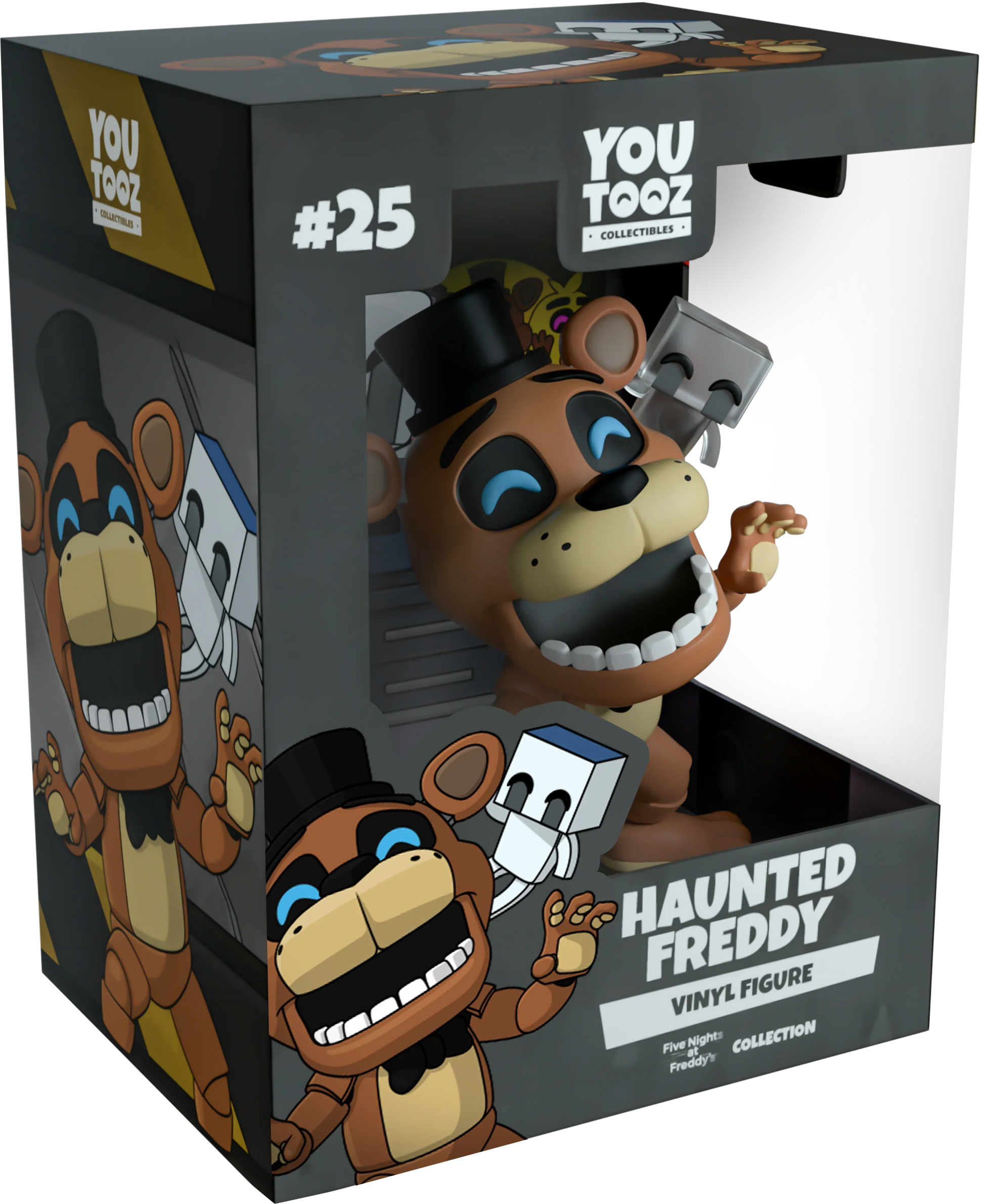 Boxed Haunted Freddy vinyl figure from YouTooz with clear window