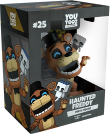 Boxed Haunted Freddy vinyl figure from YouTooz with clear window