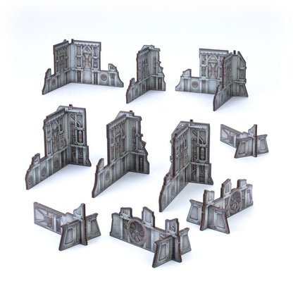 Warhammer Set of miniature architectural models on a white background