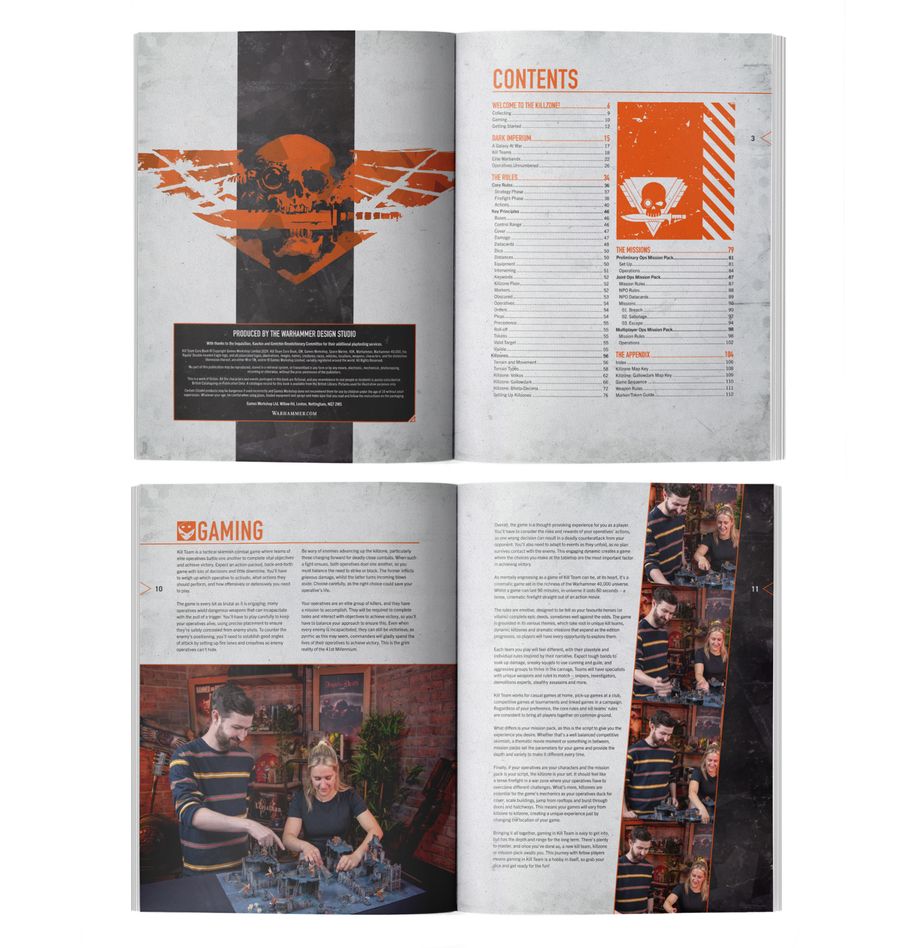 Open magazine showing a layout with text and images on two pages.