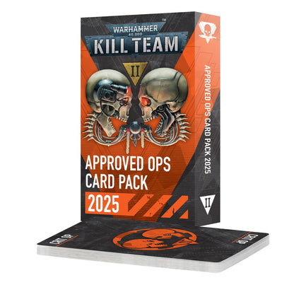 Warhammer 40,000 Kill Team Approved Ops Card Pack 2025 packaging on a white background