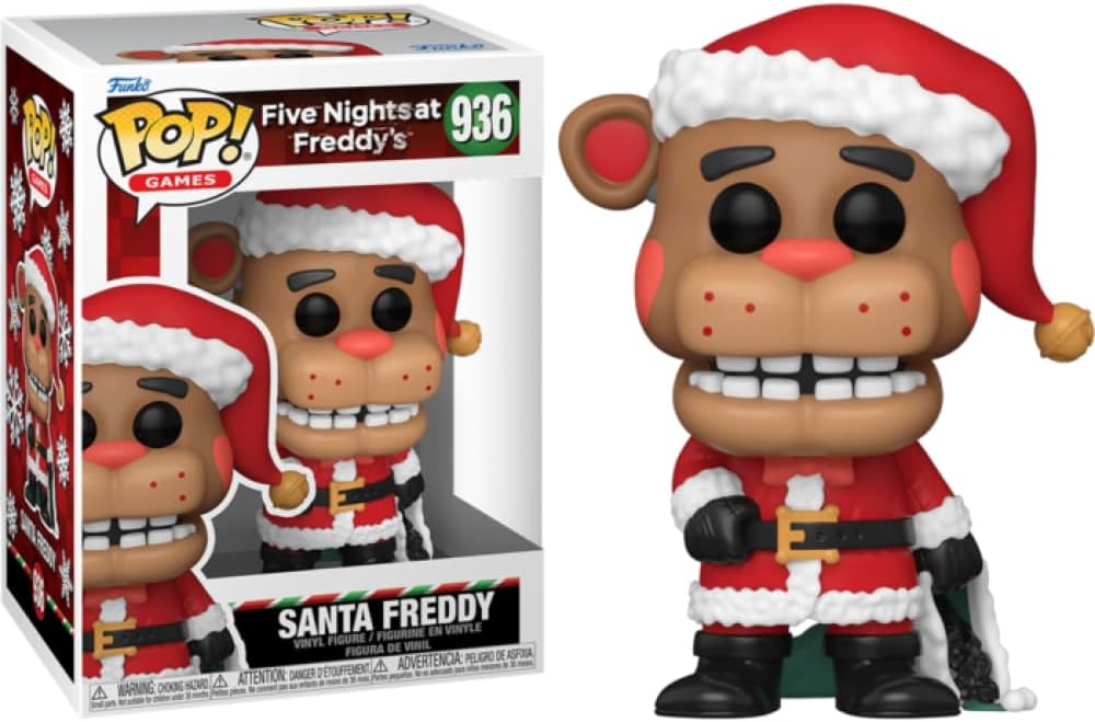 Funko Pop! vinyl figure of Santa Freddy from Five Nights at Freddy's with packaging.
