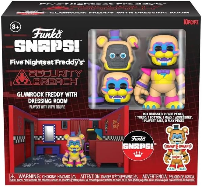 Funko Pop! Five Nights at Freddy's Glamrock Freddy with Dressing Room packaging