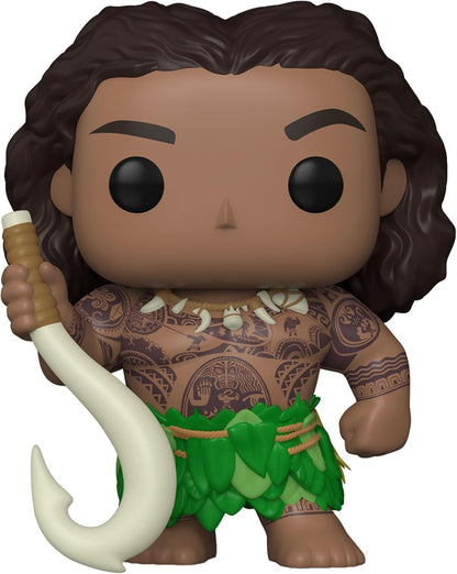 Funko Pop! vinyl figure of a character Maui with tribal design and weapon
