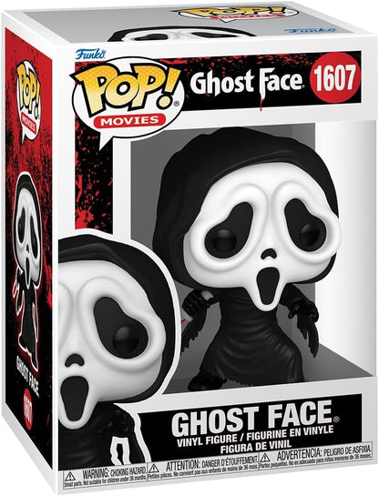 Funko Pop! Ghost Face vinyl figure packaging with red and white design