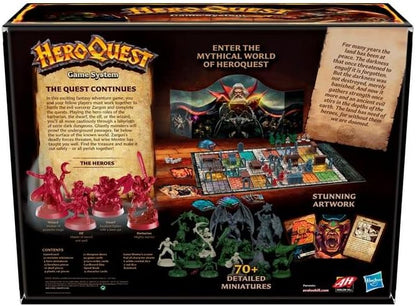 HeroQuest game system packaging with miniatures and artwork