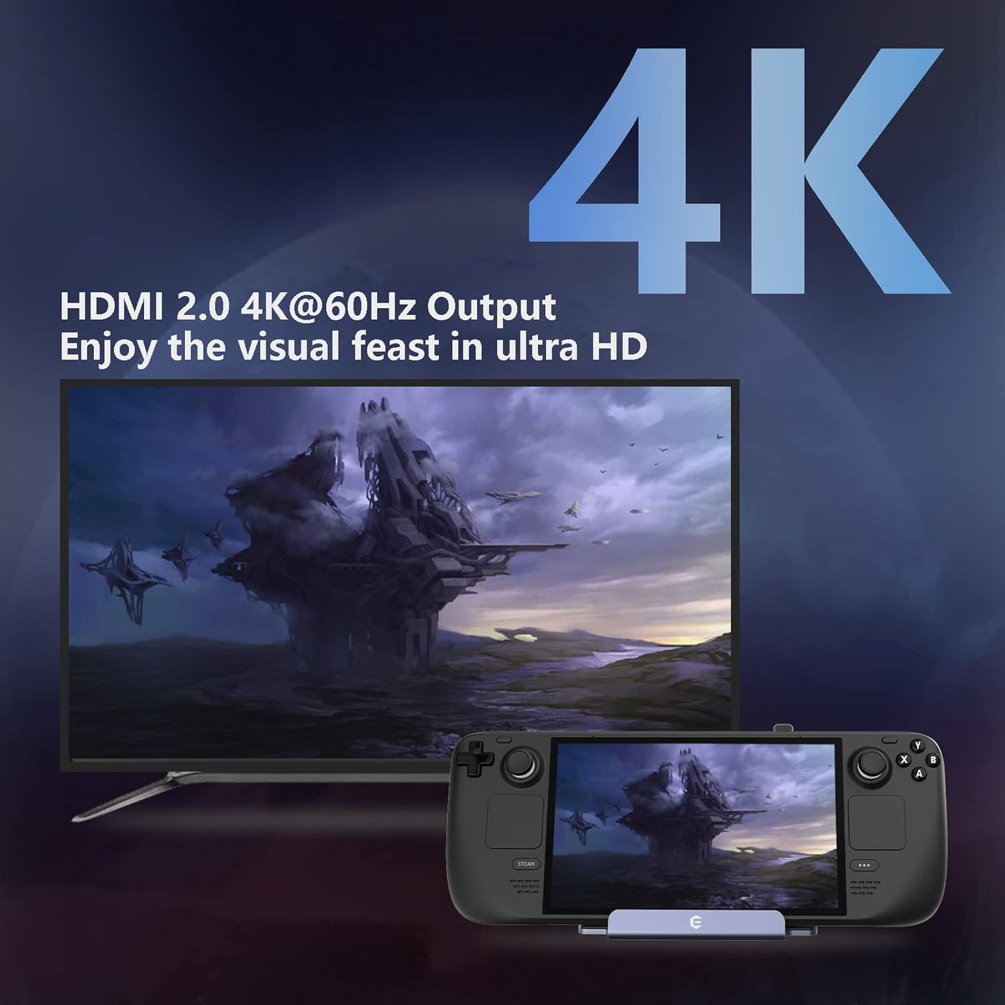 Steam Deck Charging Dock 6-in-1 Docking Station