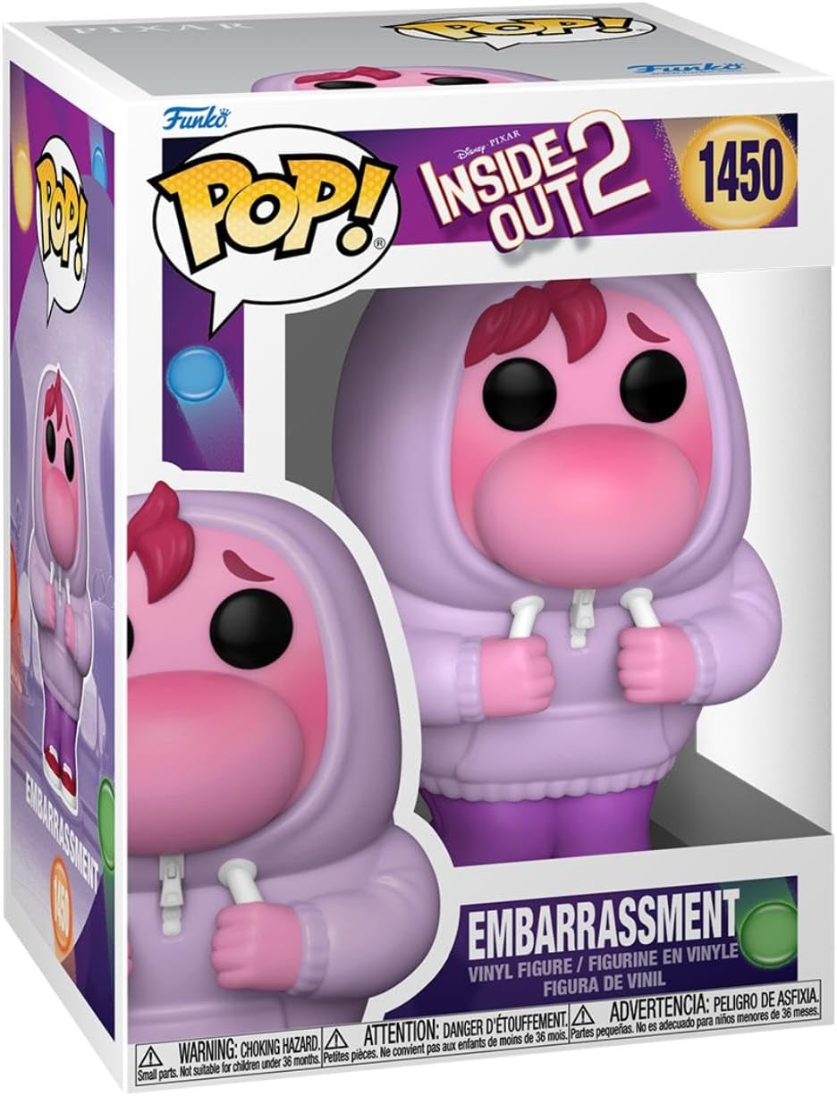 Funko Pop! vinyl figure packaging for 'Inside Out 2' with character Embarrassment.