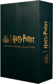 Dark green box with gold text featuring 'Harry Potter' branding