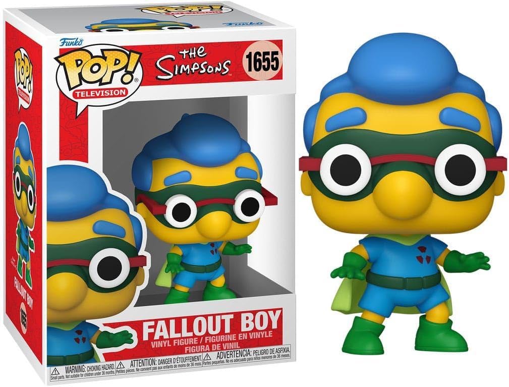 Funko Pop! vinyl figure of a character from 'The Simpsons' in a superhero costume with packaging.