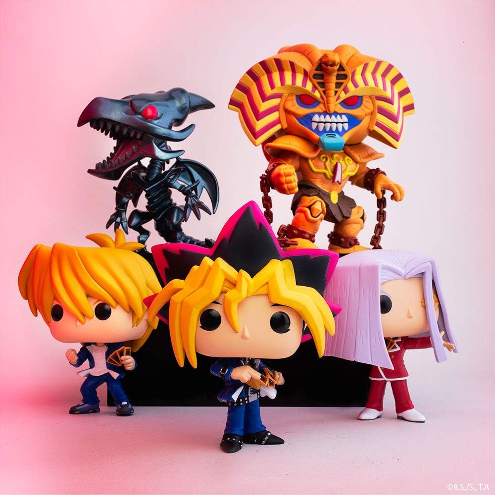 Funko Pop Collection of colorful figurines on a pink background