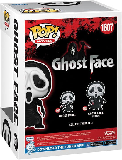 Funko Pop! Ghost Face packaging with red and black design