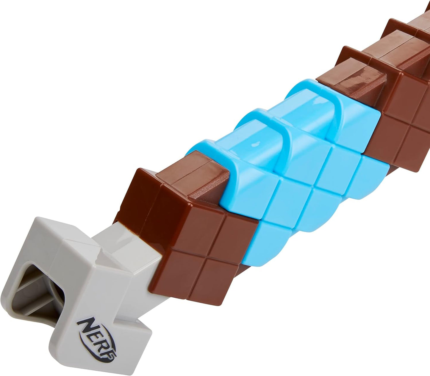 Toy bow with blue and brown design, featuring a visible 'NERF' logo.