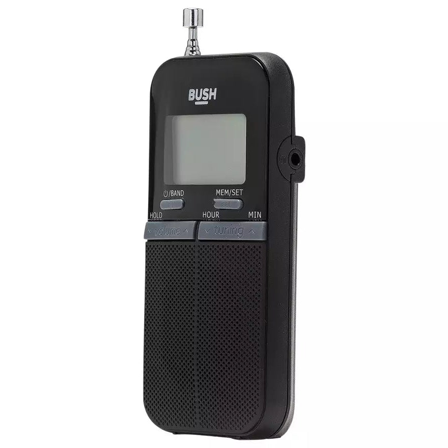 Black Bush radio on a white background