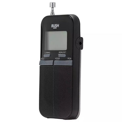 Black Bush radio on a white background