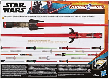 Star Wars Kyber Core lightsaber toy set packaging with multiple lightsabers and branding.
