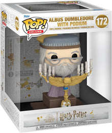 Funko Pop! Deluxe Albus Dumbledore with Podium figure in packaging