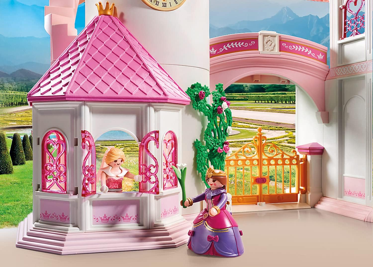 Toy princess castle with a toy princess and castle viewfinder