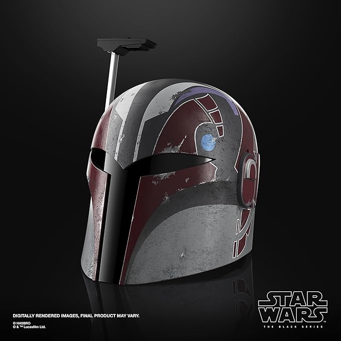 Star Wars Sabine Wren's helmet with a dark background
