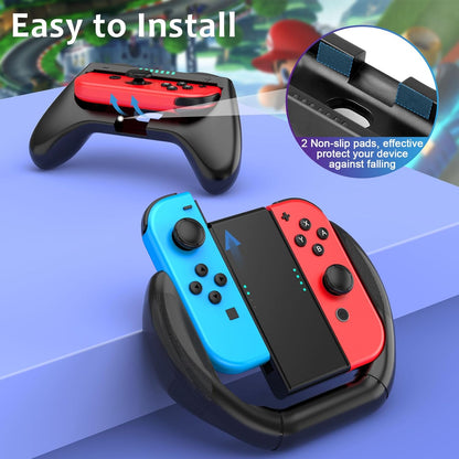 Nintendo Switch/Switch OLED Joy-Con,3 in1 Switch Racing Wheels Joycon Handle