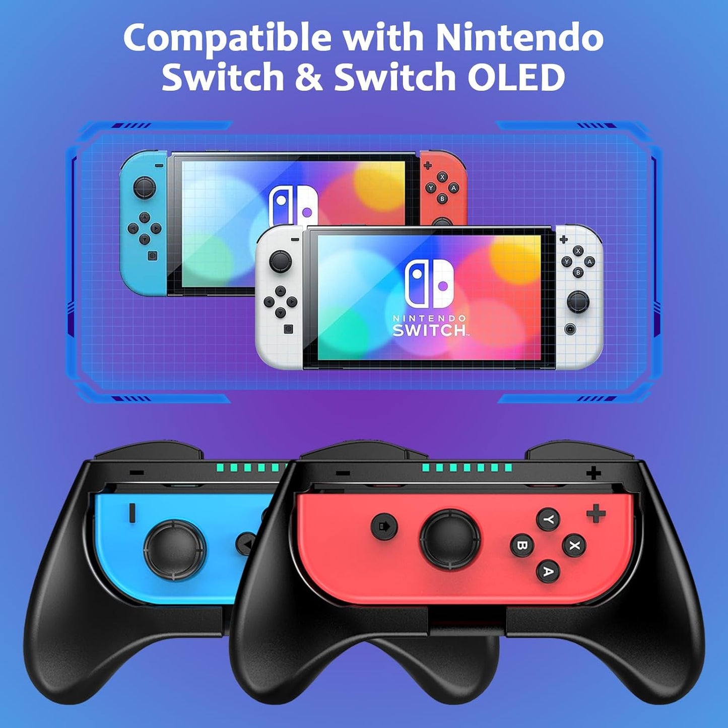 Nintendo Switch/Switch OLED Joy-Con,3 in1 Switch Racing Wheels Joycon Handle