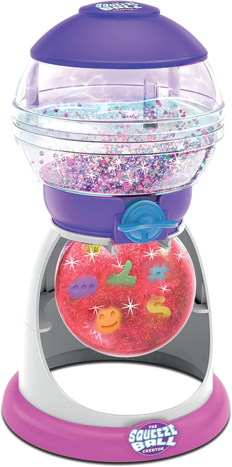 Squishy Ball machine with colorful ball inside on a white background