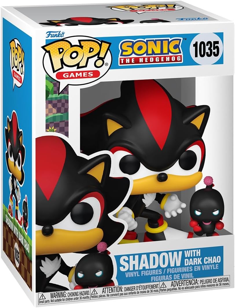 Funko Pop! vinyl figure packaging of Shadow with Dark Chao from Sonic the Hedgehog