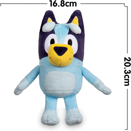 Plush toy with measurements on a white background