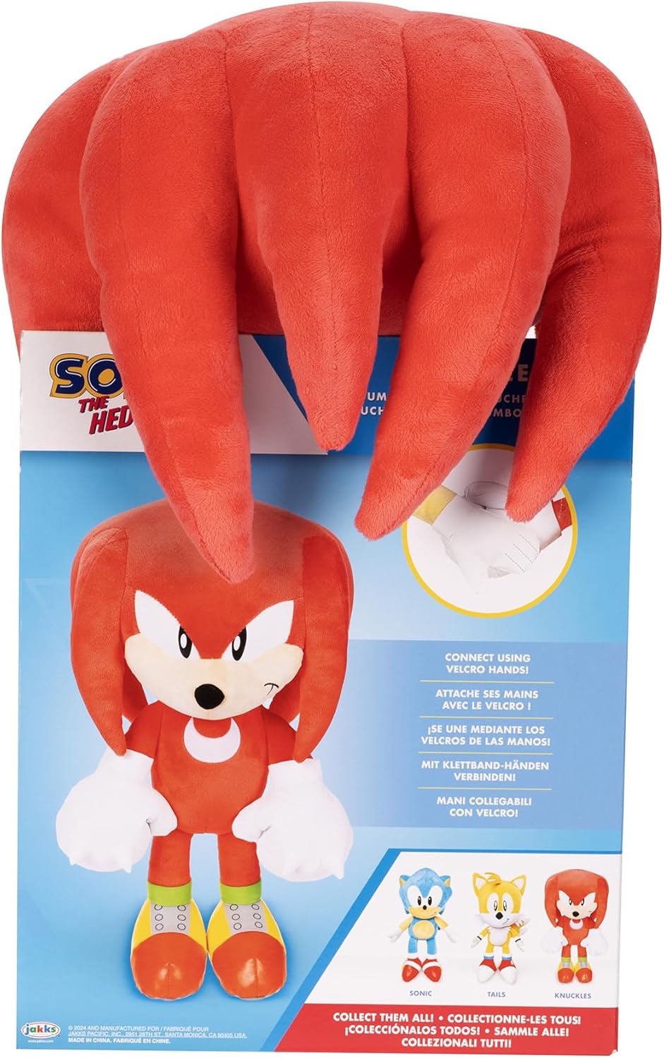 Sonic the Hedgehog Knuckles plush toy with packaging