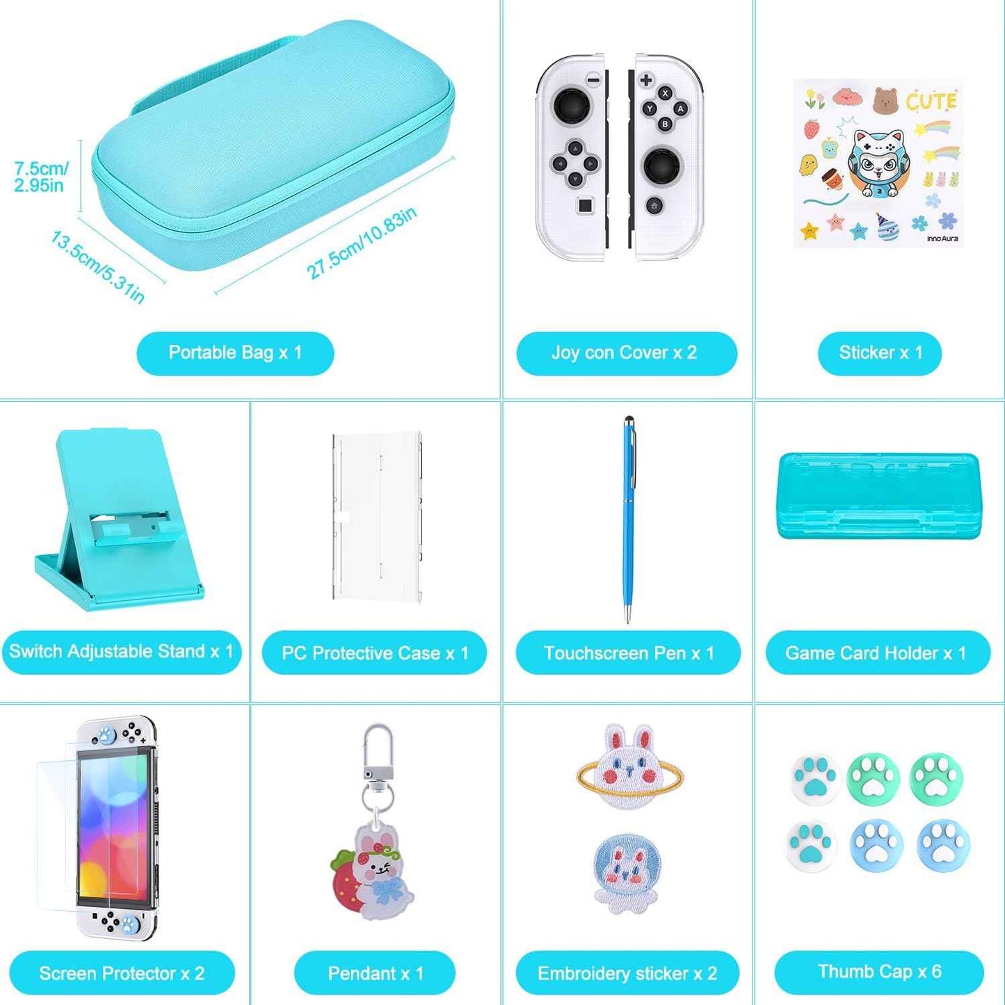 Nintendo Switch OLED Case 19-in-1 Bundle Carrying Case With Loads of Extras!