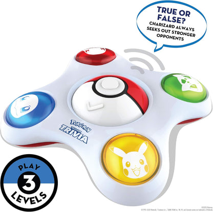 Pokémon themed fidget spinner with buttons and text bubble on a white background