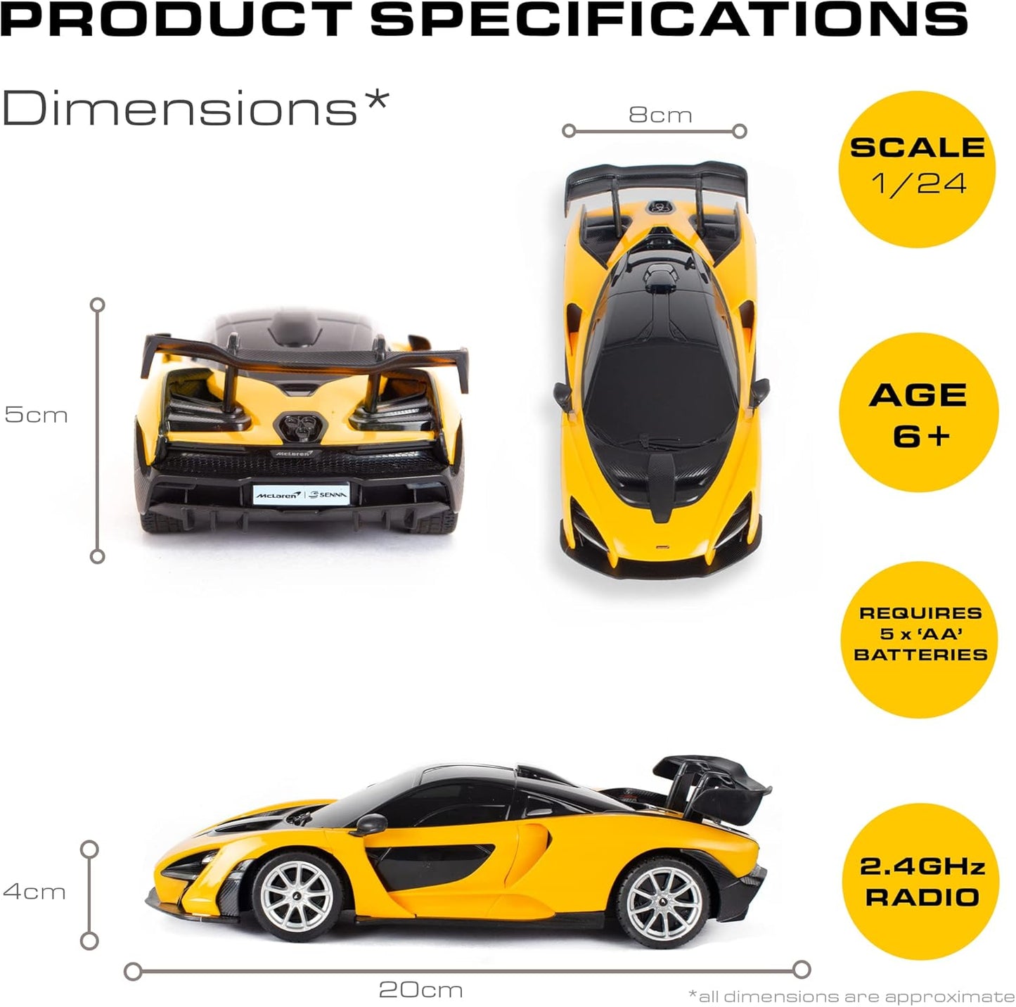 Remote Control McLaren Senna | 1:24sc Model 27.145MHz