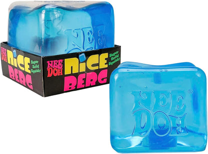 Blue 'Nice Berg' product with packaging on a white background