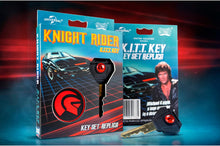 Knight Rider key set replicas with packaging on a dark background