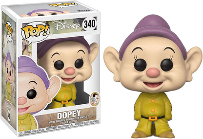 Funko Pop! Disney Dopey figure with packaging on a white background