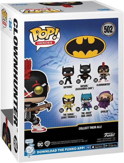 Funko Pop! Heroes packaging with Batman figures and app information