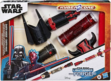 Star Wars Lightsaber Forges toy set packaging with characters and lightsabers.