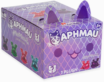 Purple box packaging for a plush toy featuring the brand 'Aphmau' on a white background.