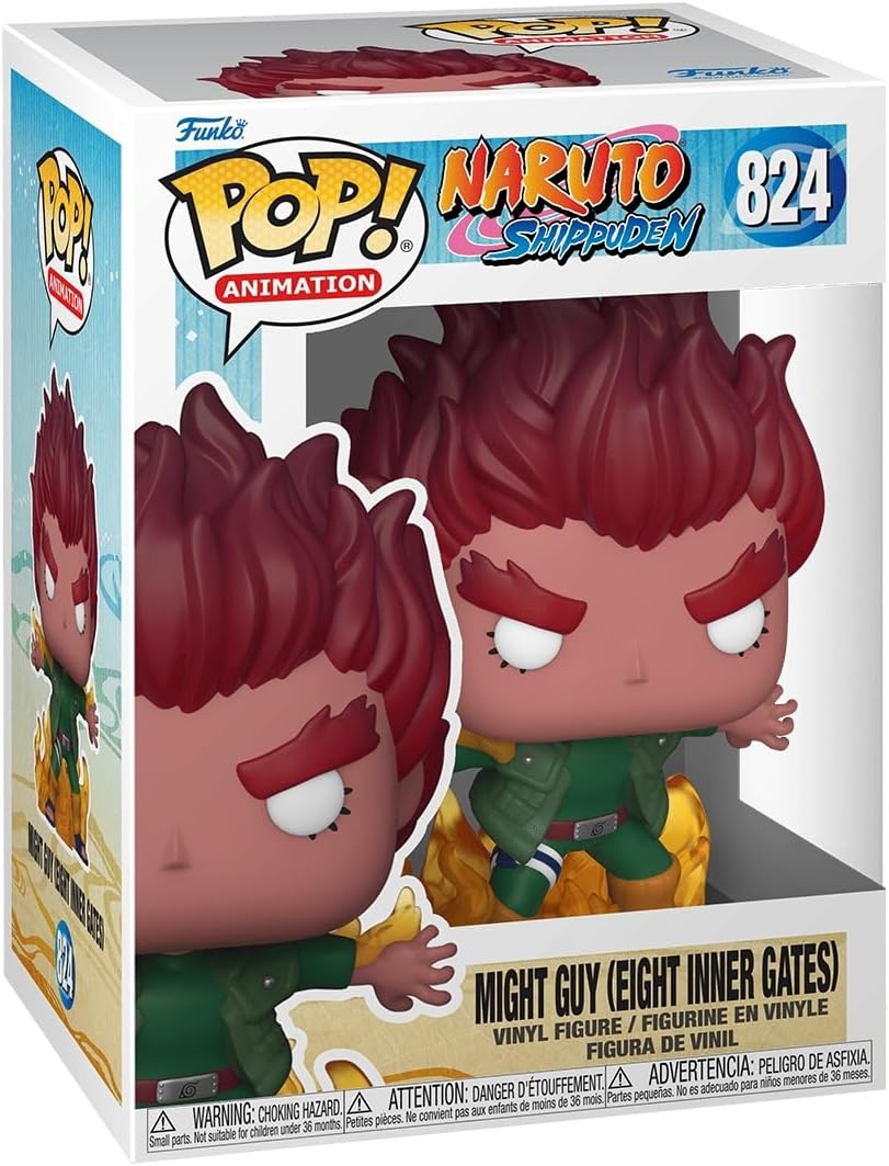 Funko Pop! vinyl figure packaging for Might Guy with red hair and green outfit